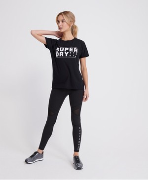 Superdry Core Sport Graphic Női Pólók Fekete | QNUKA7864